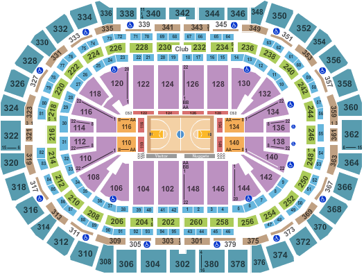 Ball Arena Seating Chart Rows Seats and Club Info